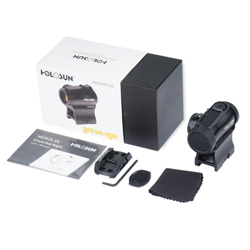 Holosun - Kolimator zamknięty HE503R - Złoty znak celowniczy - Montaż niski i 1/3 Co-witness - HE503R-GD