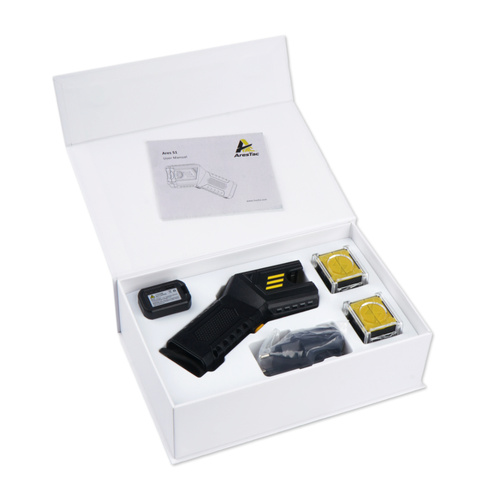 Husha - Paralizator strzelający Ares S1 - Akumulatorowy - 2 kartridże - Latarka - Laser - ARES-S1