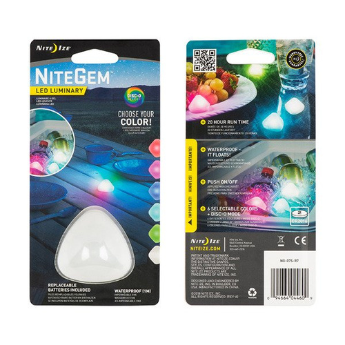 Nite Ize - Światełko NiteGem™ LED Luminary - Disc-O Select™ - NG-07S-R7