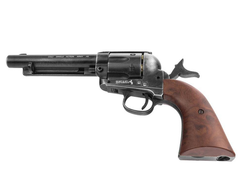 Umarex - Rewolwer wiatrówka CO2 Colt SAA .45 5.5" - 4,5 mm - Szary/Brązowy - 5.8307