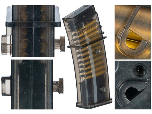 Umarex - Magazynek do ASG H&K Heckler&Koch G36C - Low-Cap - 6 mm - Przezroczysty - 2.5621.1