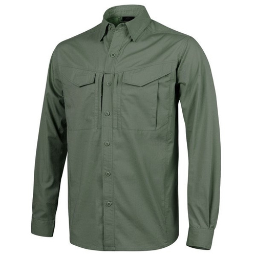 Helikon - Koszula z długim rękawem Defender Mk2 - PolyCotton Ripstop - Olive Green - KO-DF2-PR-02