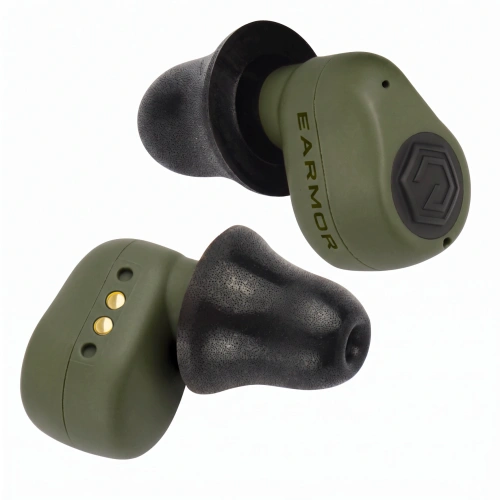 Earmor - Aktywne ochronniki słuchu M23T - NRR 25 dB - Bluetooth 6.0 - Foliage Green - M23T-AI-FG
