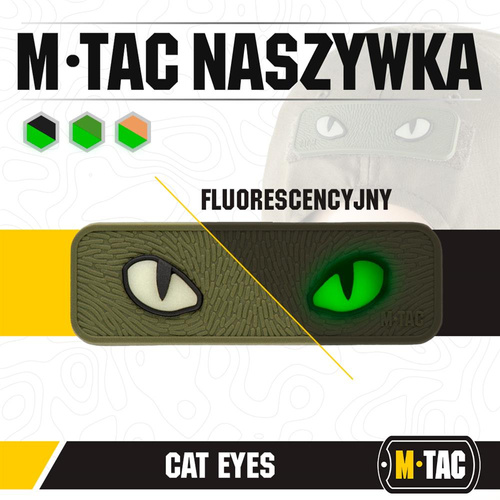 M-Tac - Naszywka 3D PVC Cat Eyes - Oliwkowy - 51114001