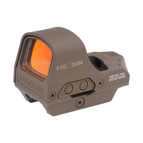 Holosun - Kolimator Open Reflex HS510C Multi Reticle - Solar Panel - FDE - HS510C-GR-FDE