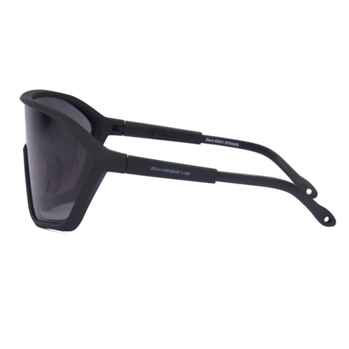 Swiss Eye - Okulary balistyczne Devil - Poliwęglan - Wymienne wizjery - Czarny - 40431