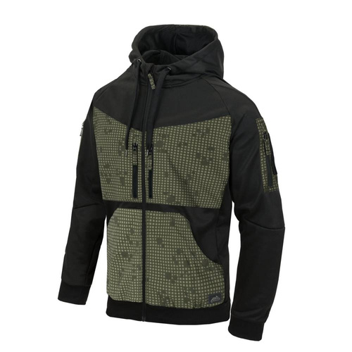 Helikon - Rozpinana bluza Rogue Hoodie Fullzip - RipStop - Czarny/Desert Night Camo - BL-RHF-PO-010LA