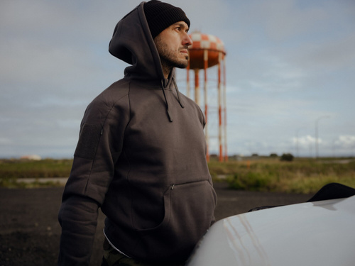 Helikon - Bluza Urban Hoodie Lite - Kangurka - Bawełna - Poliester - Light Grey Melange - BL-ULK-CB-2G