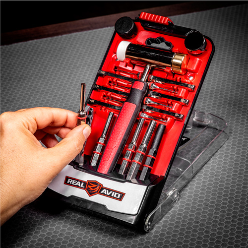 Real Avid - Zestaw wybijaków z młotkiem Accu-Punch - 17 elementów - Stalowe - AVHPS