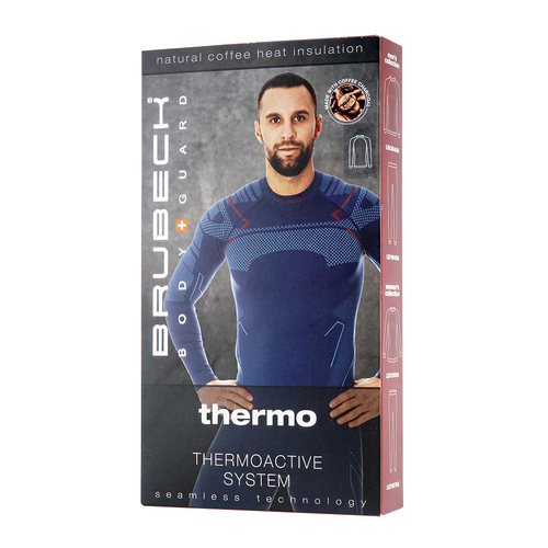 Brubeck - Bluza termoaktywna Thermo - Nilit® Heat - Czarno-Niebieska - LS1304M