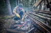Helikon - Kurtka softshellowa Anorak Woodsman - DuraCanvas - Czarny - KU-WDN-DC-01