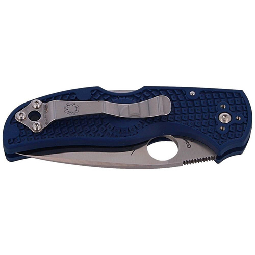 Spyderco - Nóż składany EDC Native 5 - Leaf-Shaped - FRN - CPM S110V - Dark Blue - C41DBL5