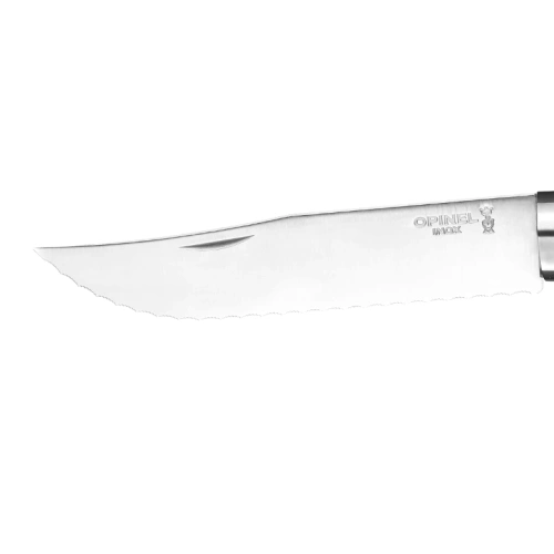 Opinel - Nóż turystyczny Inox Natural No. 12 - Składany - Ząbkowane ostrze - 002441