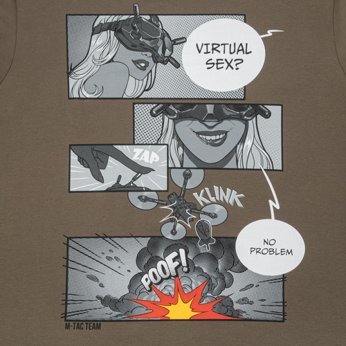 M-Tac - Koszulka Comics Drone Girl - Bawełna - Brązowy - 80074048