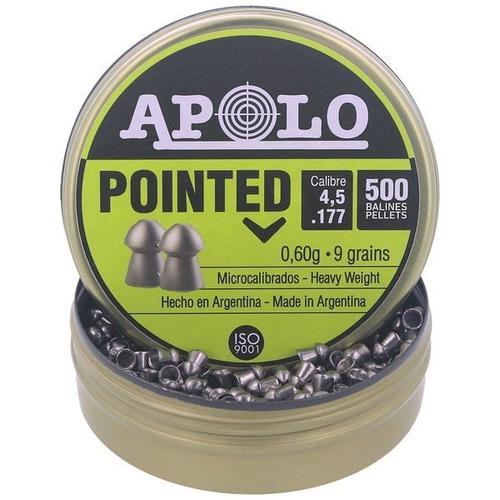 Apolo - Śrut do wiatrówki Premium Pointed - 4.52 mm - 500 szt - E19101-2.G2