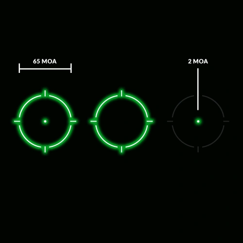 Holosun - Kolimator zamknięty ARO CORE - Green Multi Reticle System - Czarny - ARO-CORE-GR-MRS