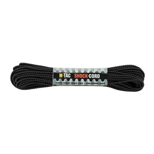 M-Tac - Elastyczna linka paracord Shock-Cord Dragon Skin - 15 m - Czarna - 51581002
