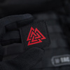 M-Tac - Naszywka Laser cut Valknut kwadrat - Czerwony / Czarny - 51162233
