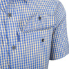 Helikon - Koszula Covert Concealed Carry Short Sleeve - Royal Blue Checkered - KO-CCS-CB-C4