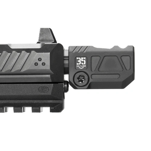 Strike Industries - Kompensator do pistoletu 9 mm Micro Threaded Comp Quad V - 1/2"-28 - Czarny - SI-MC-QUAD-V