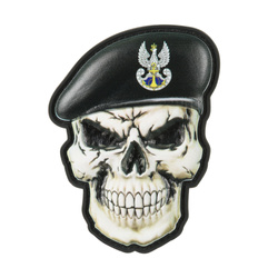 M-Tac - Naszywka Czaszka w Berecie - PVC - 3D - Czarny - 52338202