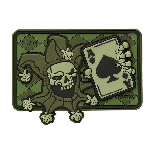 M-Tac - Naszywka Morale Patch - Joker Skull 3D PVC - Oliwkowy - 51120001