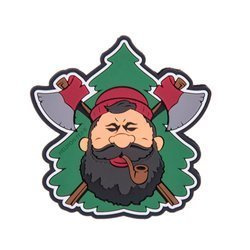 Helikon - Naszywka PVC - Beardman BUSHCRAFT - Olive Green - OD-BMB-RB-02