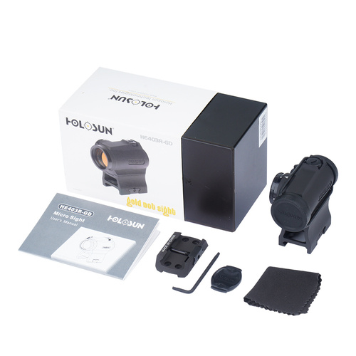 Holosun - Kolimator zamknięty HE403R-GD - Złoty znak celowniczy - Montaż niski i 1/3 Co-witness - HE403R-GD