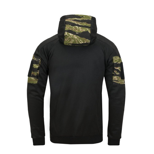 Helikon - Rozpinana bluza Rogue Hoodie Fullzip - RipStop - Czarny/Tiger Stripe - BL-RHF-PO-0162A