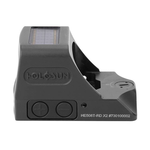 Holosun - Kolimator otwarty HE508T X2 z montażem na szynę Picatinny - Czerwony znak celowniczy - MRS - Panel słoneczny