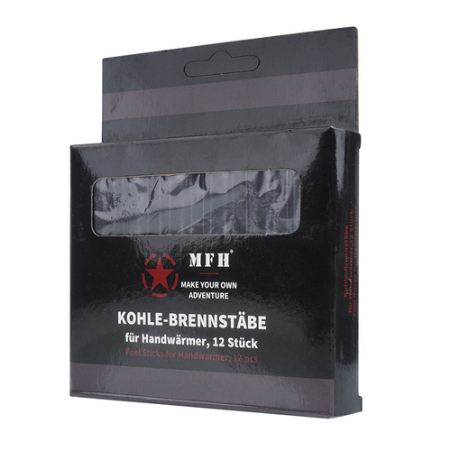 MFH - Wkłady węglowe do ogrzewacza do dłoni - 12 sztuk - 24723