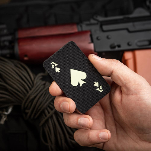 M-Tac - Naszywka As Pik - Cordura 500D - Czarny / Fluorescencyjny - 51109299