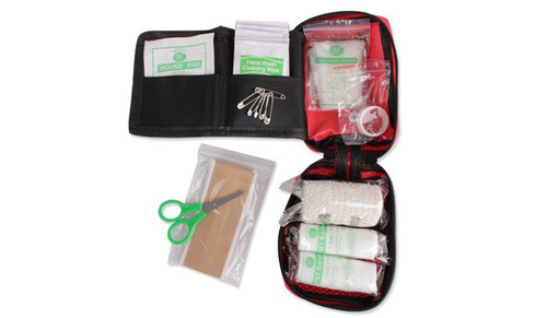 Mil-Tec - Apteczka z wyposażeniem First Aid Kit - Midi Pack - Zielony OD - 16025900