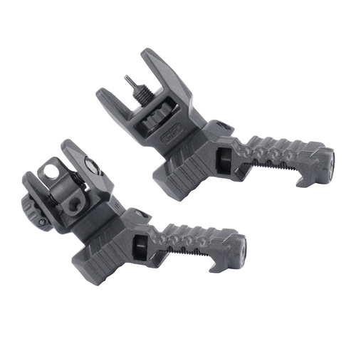 DLG Tactical - Składane przyrządy celownicze Offset Sights Low Profile - Czarne - DLG-184