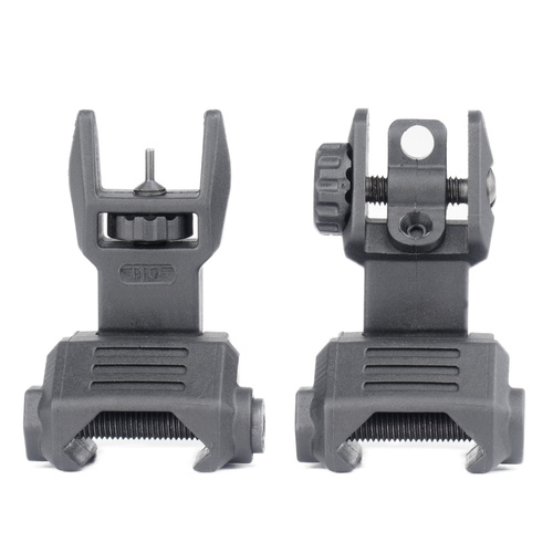 DLG Tactical - Składane przyrządy celownicze High Profile Sight Set - Czarne - DLG-167