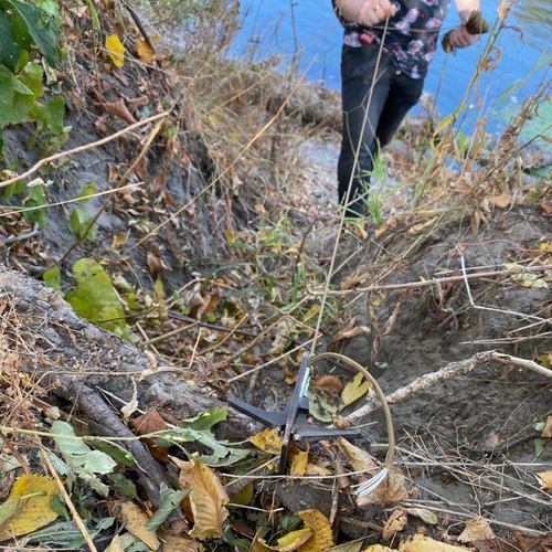 EDCX - Kotwiczka stalowa składana z linką Paracord 15 metrów - Czarna - 3308