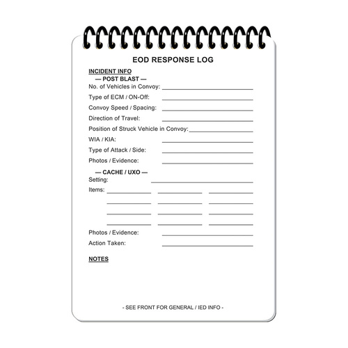 M-Tac - Notatnik wodoodporny Ecopybook Tactical EOD Response Log A6 - ET-MTC-10026