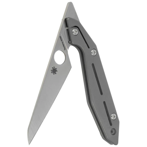 Spyderco - Nóż składany Nand Gray Titanium Satin - M398 - Szary - C270TIP