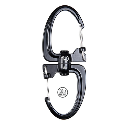 Nite Ize - Karabińczyk S-Biner 360 SlideLock Dual Carabiner #4 - Czarny - SBLR4-01-R3