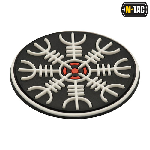 M-Tac - Naszywka 3D PVC Hełm Grozy - Czarny / Czerwony / Biały - 51221233