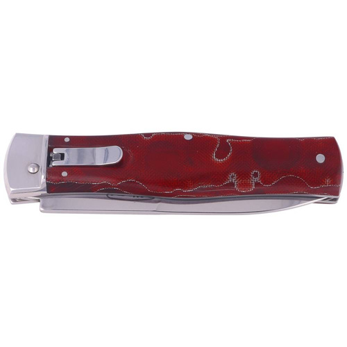 Mikov - Nóż sprężynowy Predator - Raffir - Lever Lock - N690 - Czerwony - 241-BRa-1/KP Red