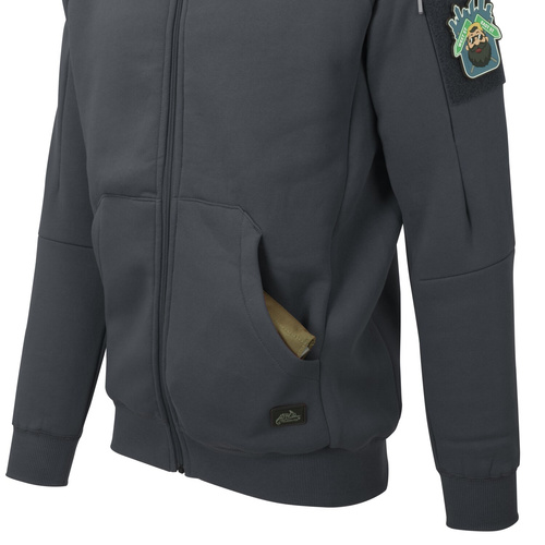 Helikon - Bluza Urban Hoodie Lite - Rozpinana - Bawełna - Poliester - Light Grey Melange - BL-ULF-CB-2G