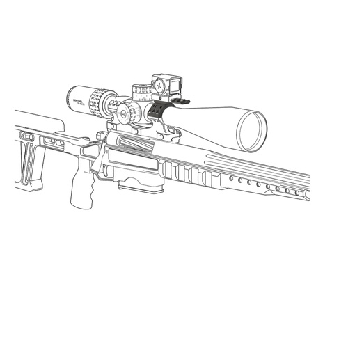 Vector Optics - Montaż kolimatora na lunetę X-ACCU - 6 otworów - MOJ/MAG - Czarny - XASR-A02