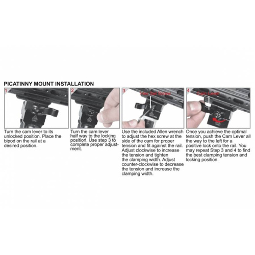 UTG - Dwójnóg składany Leapers Universal Shooter's QD - 8.7"-10.6" - Picatinny - TL-BP69SQ