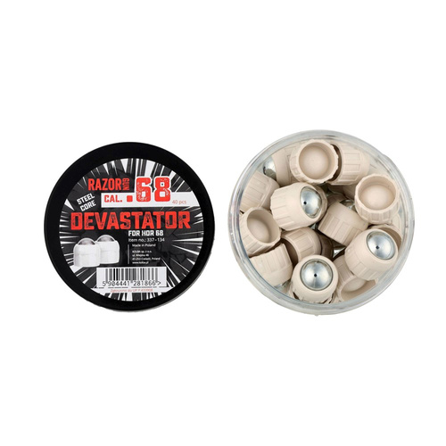 RazorGun - Kule metalowe Steel Core Devastator kal. .68 - 40 szt - 337-134