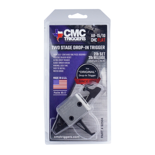 CMC Triggers - Spust drop-in do AR15/AR10 Small Pin Competition - Dwustopniowy - Płaski język - 2/2 lb - 92504