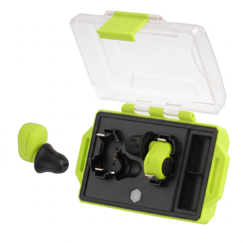 Earmor - Aktywne ochronniki słuchu M23T - NRR 25 dB - Bluetooth 6.0 - Tracer Green - M23T-AI-GR
