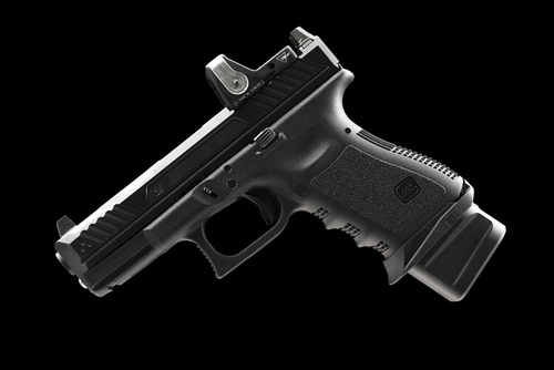 Strike Industries - Powiększona stopka magazynka Glock 19 + 5 - 9mm - Aluminiowa - Czarna - SI-EMP-AL-G19-BK