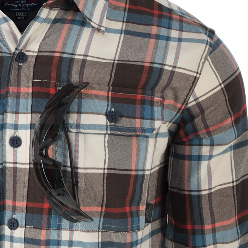 Helikon - Koszula z długim rękawem Greyman - Nylon Sorona Blend - True Grey Checkered - KO-GMN-NS-PW