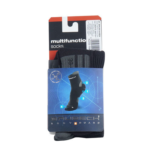 Brubeck - Skarpetki trekkingowe Multifunctional - Grafitowe - SC3001M